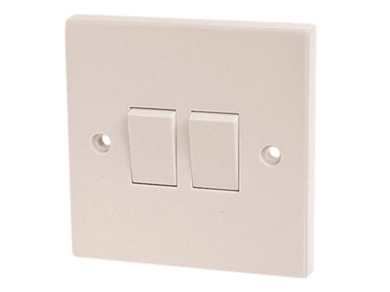 Image of Dencon 4403Nb Light Switch 2-Gang 2-Way 10A Dcn4403Nb