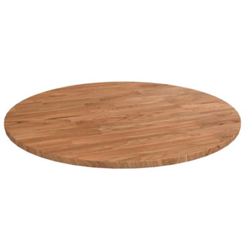 Image of Vidaxl Round Table Top Light Brown 50X1.5cm Treated Solid Wood Oak