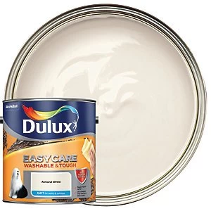 Image of Dulux Easycare Washable & Tough Almond White Matt Emulsion Paint 2.5L