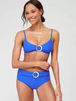 Image of DORINA Sarramea Light Padded Bikini Top, Blue, Size 8, Women