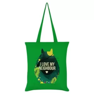 Image of Grindstore I Love My Neighbour Tote Bag (One Size) (Green)
