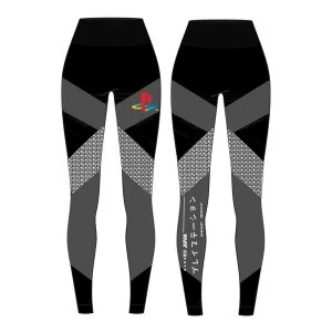 Image of Sony Playstation Tech Womens Medium Leggings - Black