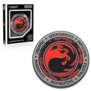 Image of PFMTG002 Magic The Gathering-Red Mana Crest Augmented Reality Pin