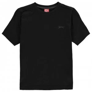 Image of Slazenger Plain T Shirt Junior Boys - Black
