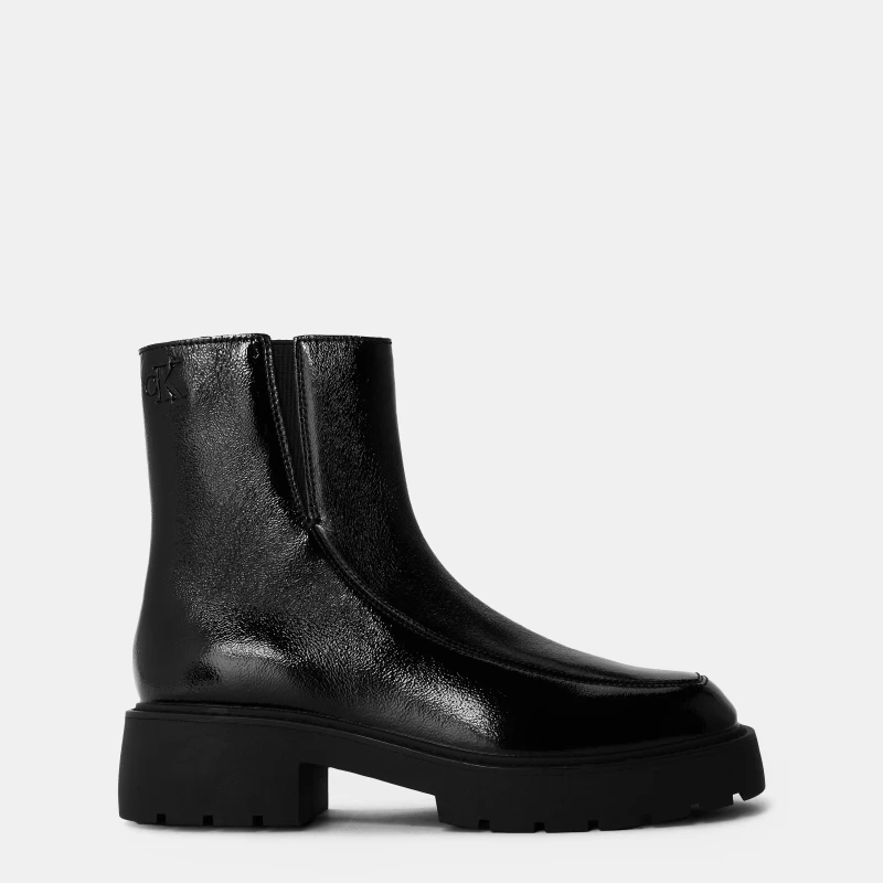 Image of Calvin Klein Womens Chunky Ankle Biker Boots Black female 4 (37)