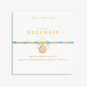Image of Birthstone December Turquoise Gold 17.5cm Bracelet 6143
