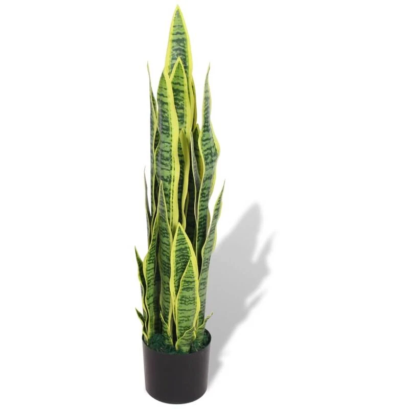 Image of vidaXL Artificial Sansevieria Plant with Pot 90cm Green Indoor Lifelike Fake