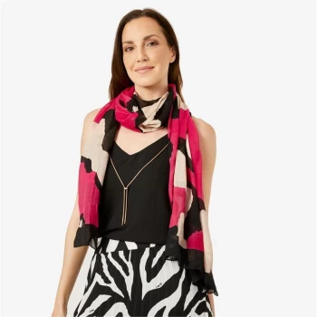 Image of Biba Leopard Print Scarf - Pink