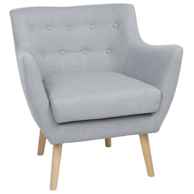 Image of Beliani Armchair Drammen Fabric Light Grey