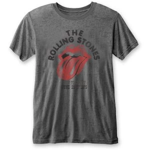 Image of The Rolling Stones - New York City 75 Unisex Medium T-Shirt - Grey