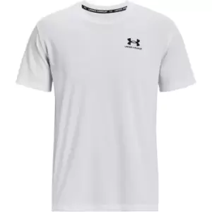 Image of Under Armour M Logo Emb Heavyweight Ss - White