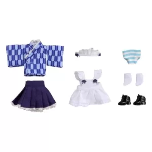 Image of Original Character Parts for Nendoroid Doll Figures Outfit Set Japanese-Style Maid Blue