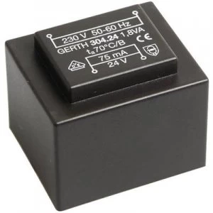 Image of PCB mount transformer 1 x 230 V 1 x 9 V AC 1.80 VA 200 mA