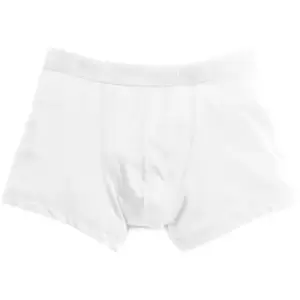 Image of Fruit Of The Loom Mens Classic Shorty Cotton Rich Boxer Shorts (Pack Of 2) (S) (White)
