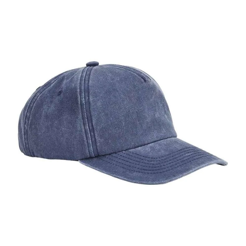 Image of Beechfield Beechfield Men 5 Panel Relaxed Fit Cap in Mid Blue Mid Blue One Size Male 5063527213396
