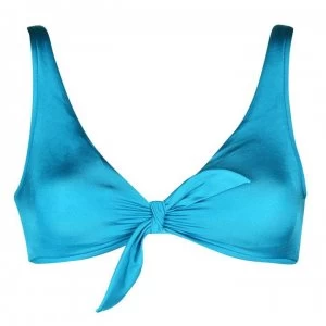Image of Seafolly Shine Tie Front Bikini Top - EDEN