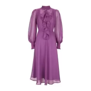 Image of James Lakeland Ruffle Midi Dress - Purple