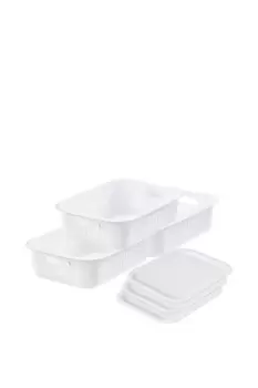 Image of 'Recycled Basket 10' with lids x3