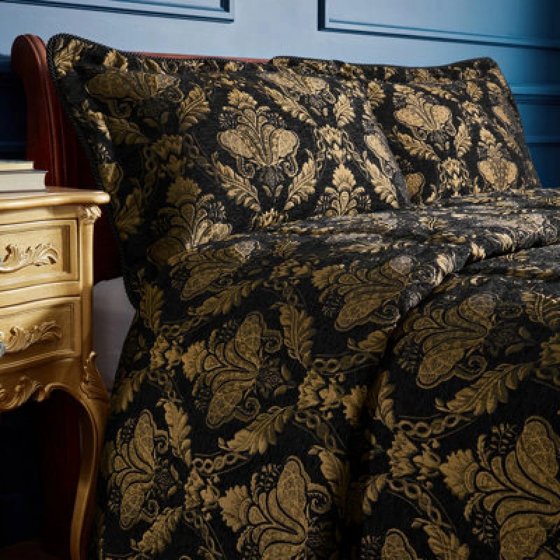 Image of Paoletti Paoletti Shiraz Jacquard Chenille Bedspread in Black One Size Unisex 5025532811424