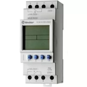 Image of Finder 2 Channel Digital DIN Rail Time Switch Measures Minutes, 230 V ac