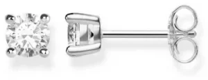 Image of Thomas Sabo Sterling Silver White Studs 0.5cm H1965-051-14 Jewellery