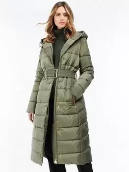 Image of Barbour International Track Line Quilt Jacket - Green, Size 8, Women