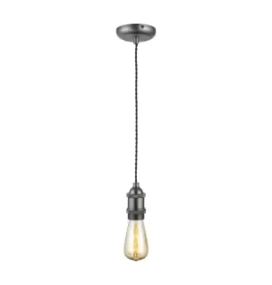 Image of Inlight Dale E27 Pendant Cord Set Pewter & Black