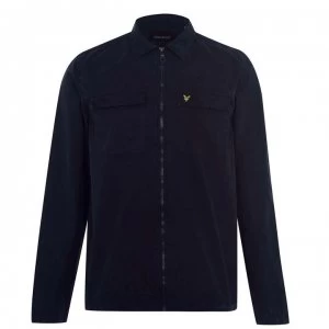 Image of Lyle and Scott Cotton Twill Over Shirt - Navy Z99