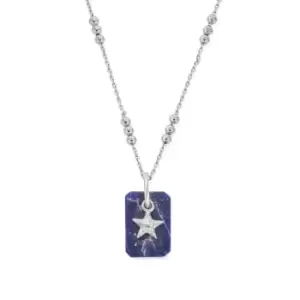 Image of ChloBo Silver Triple Bobble Chain Sodalite Star Necklace