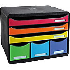 Image of Exacompta System Drawer Maxi Polystyrene Black 27 x 35.5 x 27.1 cm