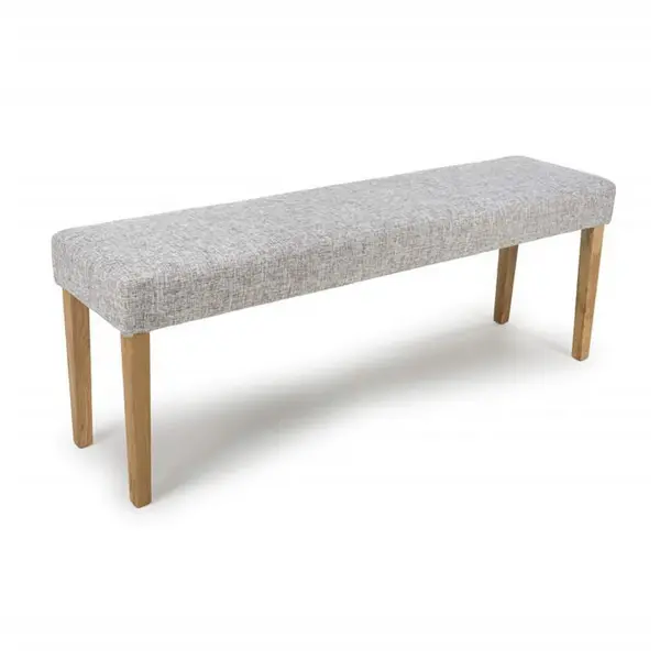 Image of Shankar Durham Large Backless Grey Weave Bench - Grey 3413349