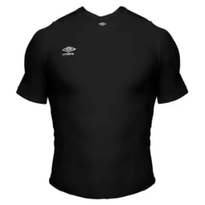 Image of Umbro Short Sleeve Crew Base Layer Top Mens - Black