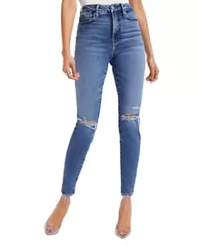 Image of Good American Good Waist High Rise Ankle Skinny Jeans in I223