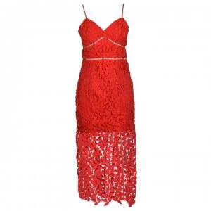 Image of Bardot V Neck Party Dress - Red