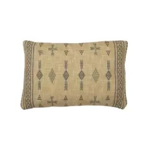 Image of Simply Green Aztec Print Cushion Cream