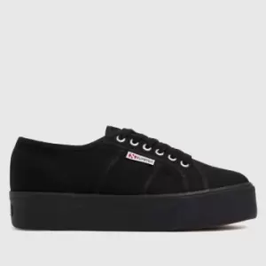 Image of Superga 2790 Linea Up and Down Trainer Female Full Black UK Size 7