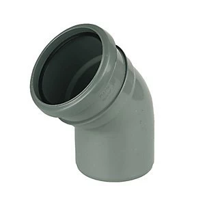Image of FloPlast SP163G Soil Pipe 135 Deg Bend - Grey 110mm