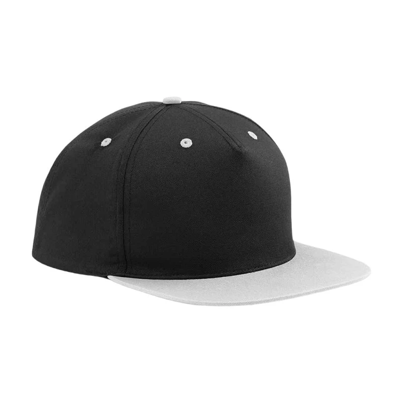 Image of Beechfield Womens Contrast 5 Panel Snapback Cap in Black Female One Size