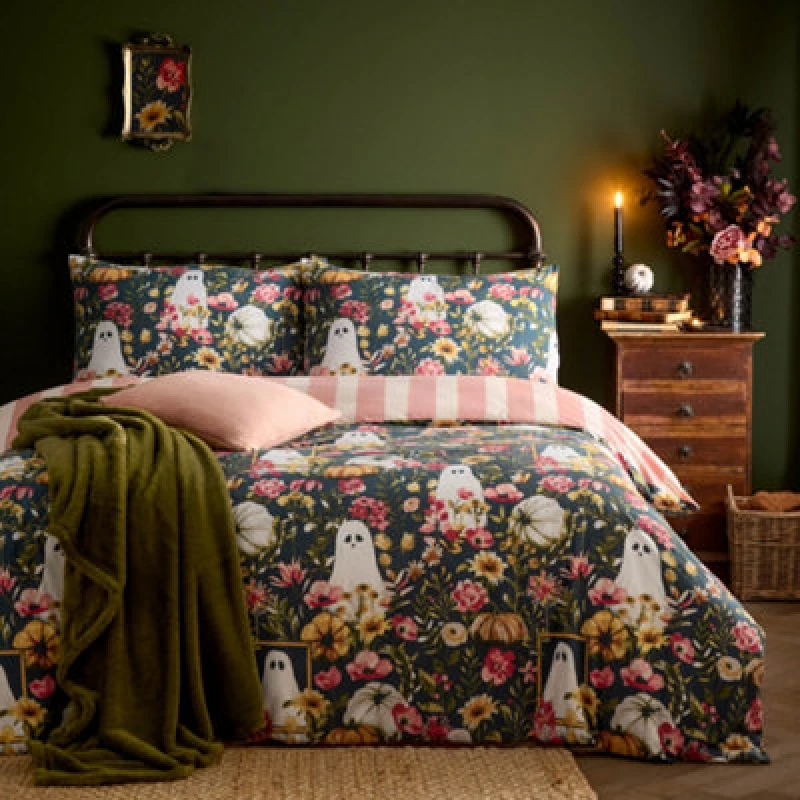 Image of Furn Furn Bootanical Printed Reversible Duvet Cover Set Size: King Multi King Unisex 5025532841469