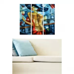 Image of MDF327133739 Multicolor Decorative MDF Painting (3 Pieces)