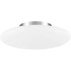 Image of Netlighting Merano Jackson 60cm Flush Ceiling Light Opal Glass, Matt White Metal