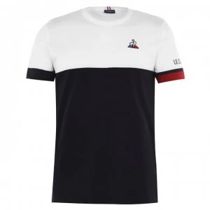 Image of Le Coq Sportif Sportif Tri T Shirt - Navy/White/Red