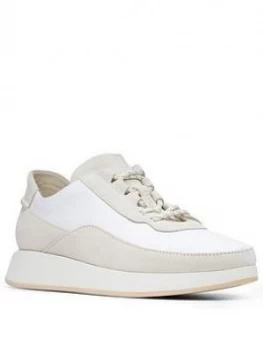 Image of Clarks Originals Kiowa Leather Pace Trainer - White