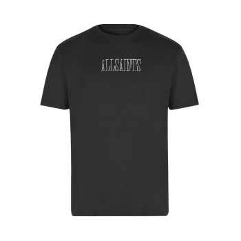 Image of AllSaints Short Sleeve Shadow T Shirt - Black