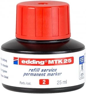 Image of edding MTK 25 Refill Ink For Permanent Marker Red