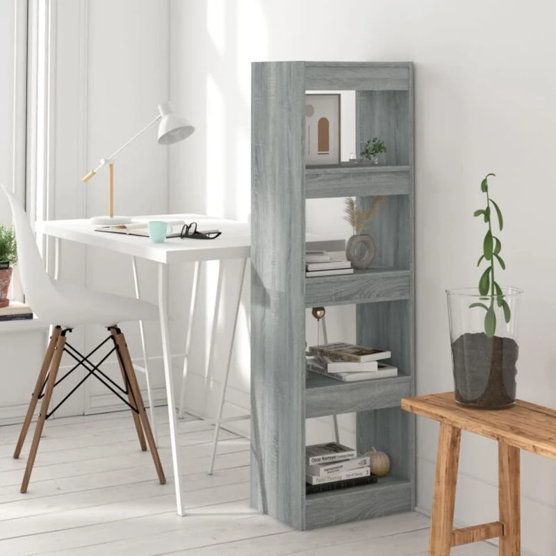 Image of VIDAXL Vidaxl - Book Cabinet/Room Divider Grey Sonoma 40x30x135cm 8720286844229