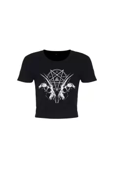 Image of Goat Skull Pentagram Crop Top
