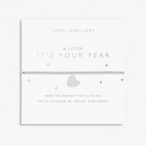 Image of A Little It's Your Year Silver Plated 17.5cm Bracelet 7017