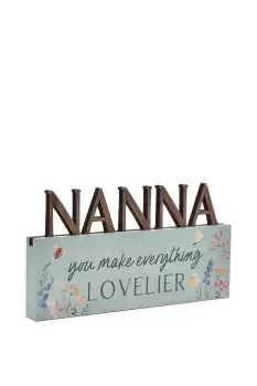 Image of Mother's Day Letter Mantel Plaque "Nanna"