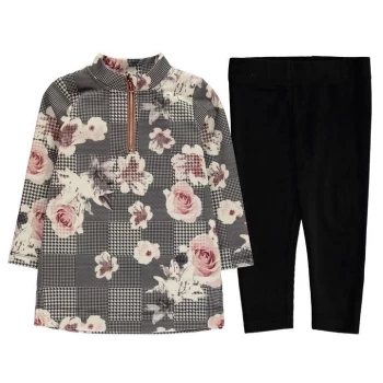 Image of Firetrap Ponte Dress and Leggings Set Baby Girls - Rose Check